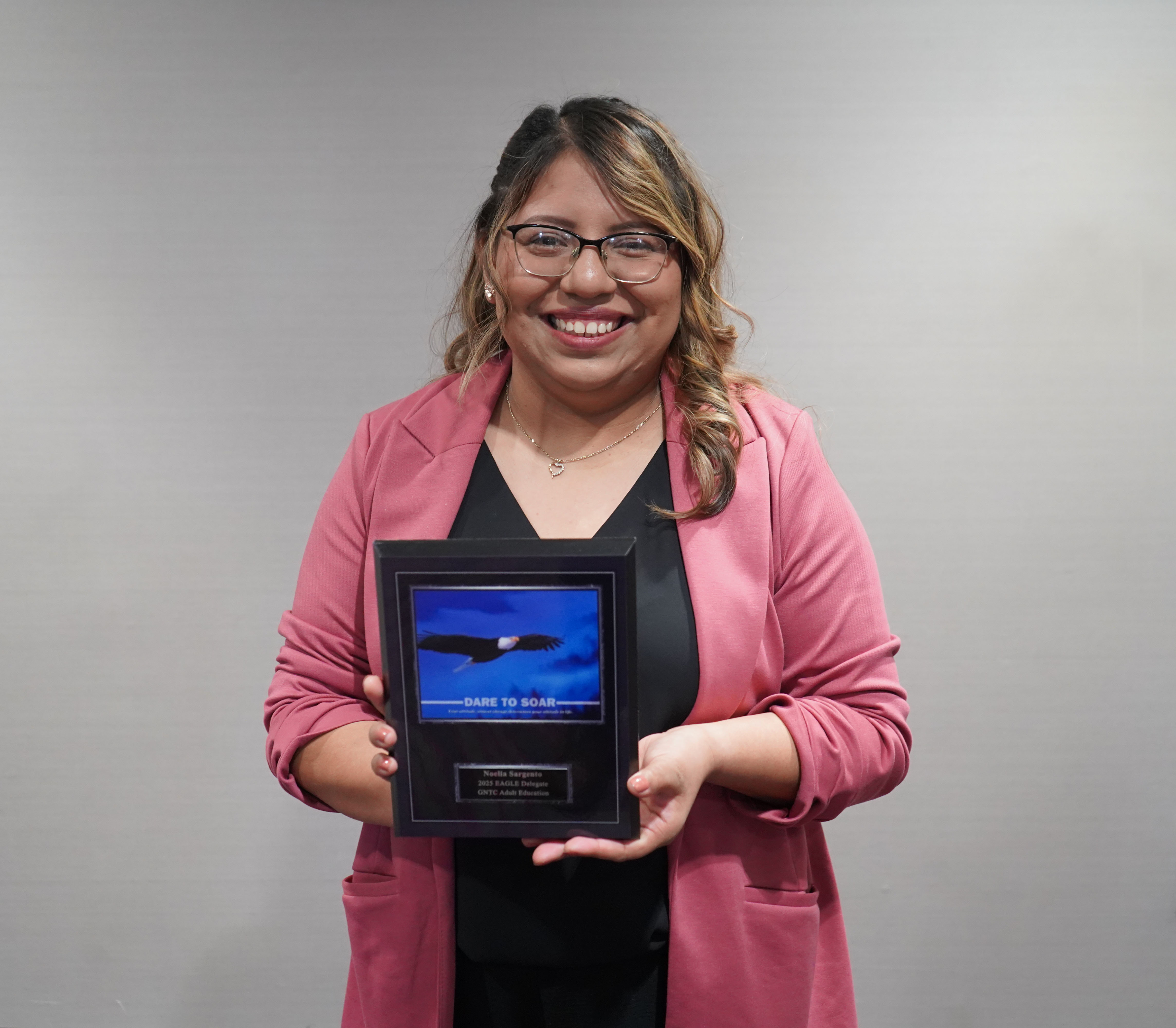 Noelia Sargento, winner of Georgia Northwestern Technical College’s EAGLE Award for 2025, was selected as a regional finalist for the State EAGLE Award by the Technical College System of Georgia.