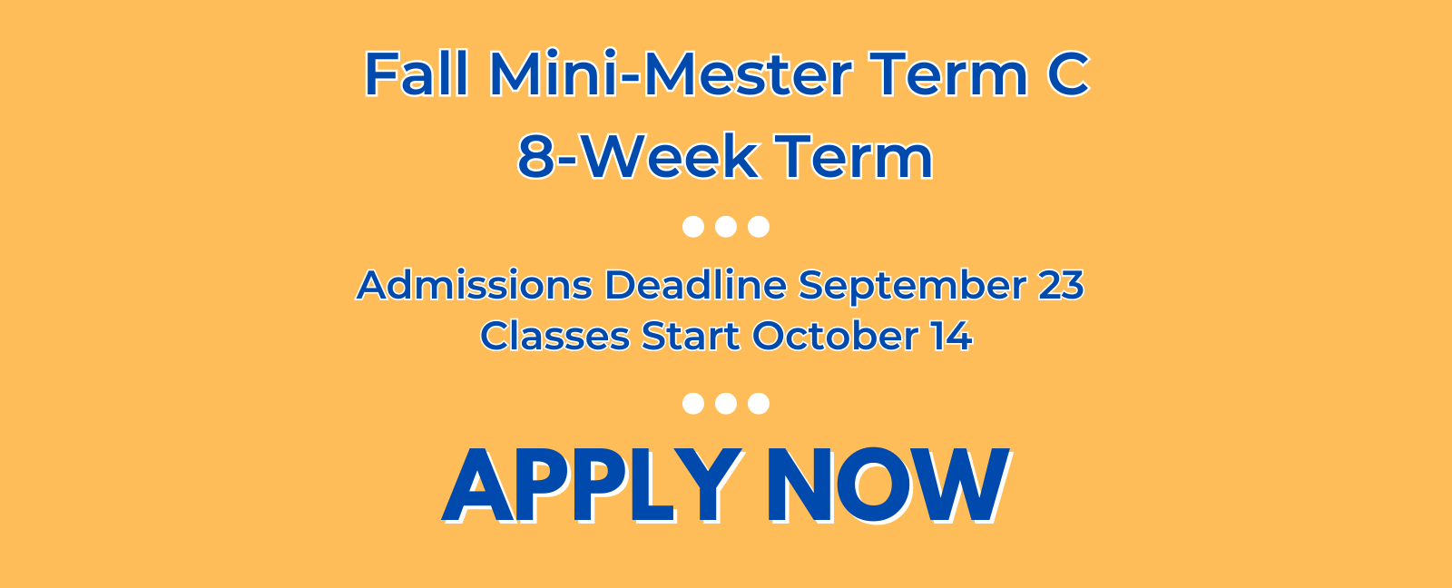 GNTC Logo with Fall Mini-Mester C 8 week term - Admissions Deadline September 23, Classes Start October 14.