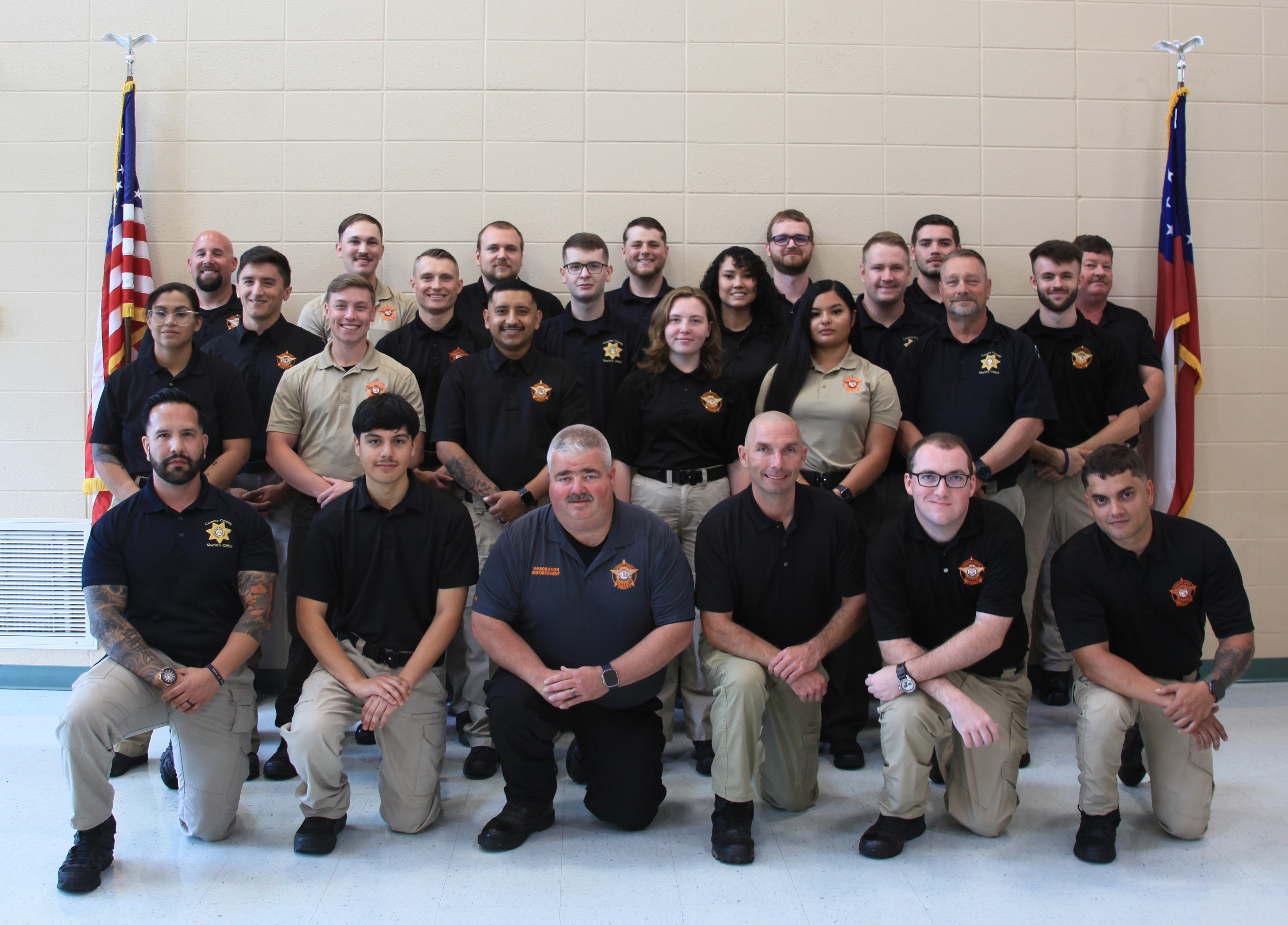 Graduates of GNTC’s #BPC1-2024-08 are (from left, front row) Jorge Robledo, William Saenz Davila, Christopher Cline, Charles Blair, Charles Wright, Eduardo Marrero; (second row) Daisy Trujillo, Clayton Evans, Jose Noe Rodriguez, Jade Pitts, Rachel Ochoa, Alan Black, Jared Patterson; (third row) Karl Crane, Mason Allen, Preston Woodard, Gladys Martinez, Miles Brittsan; (back row) Mark Lacoursiere, William Beach, Benjamin Mollohan, Ethan Brock, Michael Cox, David Weber and Donald Summerville.